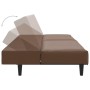 Two-seater brown synthetic leather sofa bed by vidaXL, Sofas - Ref: Foro24-337662, Price: 179,43 €, Discount: %