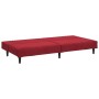 Sofá cama de 2 plazas terciopelo rojo vino tinto de vidaXL, Sofás - Ref: Foro24-337644, Precio: 181,29 €, Descuento: %