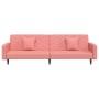 Sofá cama de 2 plazas con dos almohadas terciopelo rosa de vidaXL, Sofás - Ref: Foro24-337632, Precio: 237,99 €, Descuento: %