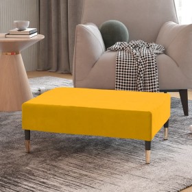 Yellow velvet footstool 78x56x32 cm by vidaXL, Ottomans - Ref: Foro24-337705, Price: 90,99 €, Discount: %