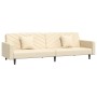 2-seater sofa bed with two cream velvet pillows by vidaXL, Sofas - Ref: Foro24-337637, Price: 227,82 €, Discount: %