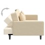 Sofá cama de 2 plazas con dos almohadas terciopelo crema de vidaXL, Sofás - Ref: Foro24-337637, Precio: 227,82 €, Descuento: %