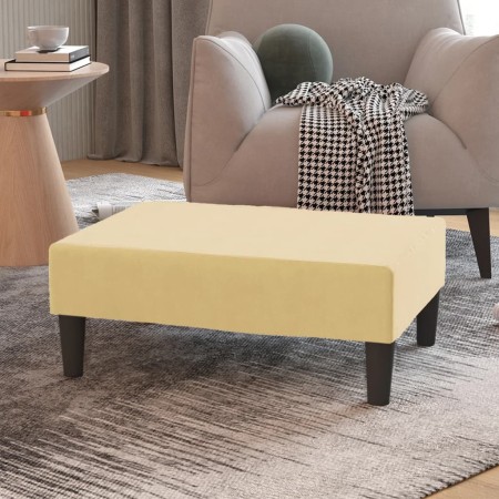 Cream velvet footstool 78x56x32 cm by vidaXL, Ottomans - Ref: Foro24-337696, Price: 66,99 €, Discount: %