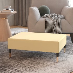 Cream velvet footstool 78x56x32 cm by vidaXL, Ottomans - Ref: Foro24-337707, Price: 96,53 €, Discount: %