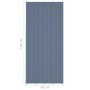 Gray galvanized steel roof panel 12 units 100x45 cm by vidaXL, Ceiling - Ref: Foro24-317213, Price: 67,23 €, Discount: %