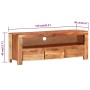 Solid acacia wood TV cabinet 110x30x40 cm by vidaXL, TV Furniture - Ref: Foro24-338027, Price: 189,14 €, Discount: %