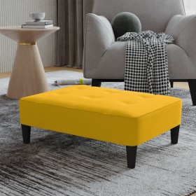 Reposapiés de terciopelo amarillo 78x56x32 cm de vidaXL, Otomanas - Ref: Foro24-337735, Precio: 77,99 €, Descuento: %