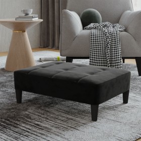 Black velvet footstool 78x56x32 cm by vidaXL, Ottomans - Ref: Foro24-337734, Price: 76,99 €, Discount: %