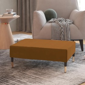 Brown velvet footrest 78x56x32 cm by vidaXL, Ottomans - Ref: Foro24-337706, Price: 78,77 €, Discount: %