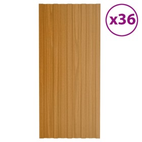 Panel de tejado acero galvanizado color madera 36 uds 100x45 cm de vidaXL, Techo - Ref: Foro24-317220, Precio: 161,99 €, Desc...