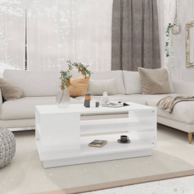 Glossy white engineered wood coffee table 102x55x43 cm by vidaXL, Coffee table - Ref: Foro24-810286, Price: 78,46 €, Discount: %