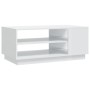 Mesa de centro madera de ingeniería blanco brillo 102x55x43 cm de vidaXL, Mesas de centro - Ref: Foro24-810286, Precio: 79,45...