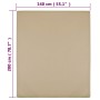 Sábana bajera jersey algodón gris taupe 140x200 cm de vidaXL, Sábanas - Ref: Foro24-136224, Precio: 14,30 €, Descuento: %