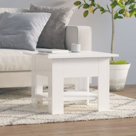 Weiß glänzender Couchtisch aus Holzwerkstoff 55x55x42 cm von vidaXL, Couchtisch - Ref: Foro24-810268, Preis: 43,38 €, Rabatt: %