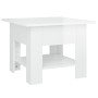 Engineered wood white gloss coffee table 55x55x42 cm by vidaXL, Coffee table - Ref: Foro24-810268, Price: 44,21 €, Discount: %