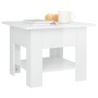 Mesa de centro madera de ingeniería brillo blanco 55x55x42 cm de vidaXL, Mesas de centro - Ref: Foro24-810268, Precio: 42,52 ...