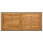 Mesa de jardín madera maciza de acacia y ratán sintético beige de vidaXL, Mesas de jardín - Ref: Foro24-316801, Precio: 60,54...