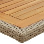 Mesa de jardín madera maciza de acacia y ratán sintético beige de vidaXL, Mesas de jardín - Ref: Foro24-316801, Precio: 60,54...