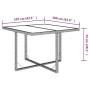 Garden table made of synthetic rattan and beige glass 109x107x74 cm by vidaXL, Garden tables - Ref: Foro24-316789, Price: 124...