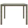 Mesa jardín vidrio templado ratán sintético gris 190x90x75 cm de vidaXL, Mesas de jardín - Ref: Foro24-316714, Precio: 161,93...