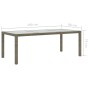 Garden table with tempered glass and synthetic rattan in gray, 190x90x75 cm. by vidaXL, Garden tables - Ref: Foro24-316714, P...