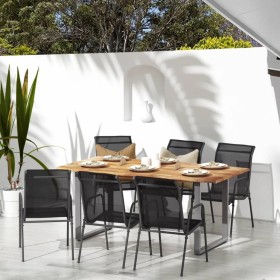 Garden chairs 6 units steel and black textilene by vidaXL, Garden chairs - Ref: Foro24-316819, Price: 260,99 €, Discount: %