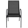 Garden chairs 6 units steel and black textilene by vidaXL, Garden chairs - Ref: Foro24-316819, Price: 261,02 €, Discount: %