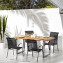 Garden chairs 4 units steel and black textilene by vidaXL, Garden chairs - Ref: Foro24-316818, Price: 247,46 €, Discount: %