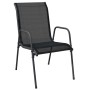 Garden chairs 4 units steel and black textilene by vidaXL, Garden chairs - Ref: Foro24-316818, Price: 247,46 €, Discount: %