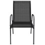 Garden chairs 4 units steel and black textilene by vidaXL, Garden chairs - Ref: Foro24-316818, Price: 247,46 €, Discount: %