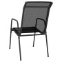 Garden chairs 4 units steel and black textilene by vidaXL, Garden chairs - Ref: Foro24-316818, Price: 247,46 €, Discount: %