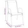 Garden chairs 4 units steel and black textilene by vidaXL, Garden chairs - Ref: Foro24-316818, Price: 247,46 €, Discount: %