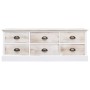 Mueble de TV madera paulownia blanco y marrón claro 108x30x40cm de vidaXL, Muebles TV - Ref: Foro24-338530, Precio: 144,99 €,...