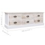 Mueble de TV madera paulownia blanco y marrón claro 108x30x40cm de vidaXL, Muebles TV - Ref: Foro24-338530, Precio: 144,99 €,...