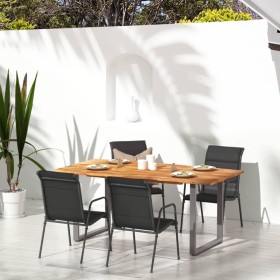 Garden chairs 4 units steel and black textilene by vidaXL, Garden chairs - Ref: Foro24-316821, Price: 186,62 €, Discount: %