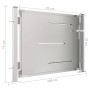 Puerta de jardín de acero inoxidable 100x75 cm de vidaXL, Puertas de jardín - Ref: Foro24-316859, Precio: 181,99 €, Descuento: %