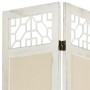 4-panel cream-colored fabric room divider screen 140x165 cm by vidaXL, Room dividers - Ref: Foro24-338559, Price: 69,99 €, Di...