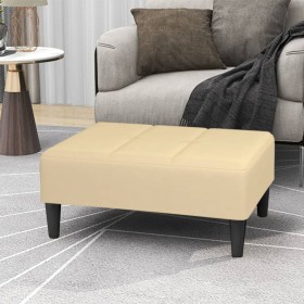 Reposapiés de terciopelo crema 78x56x32 cm de vidaXL, Otomanas - Ref: Foro24-337767, Precio: 62,59 €, Descuento: %