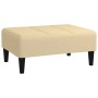 Reposapiés de terciopelo crema 78x56x32 cm de vidaXL, Otomanas - Ref: Foro24-337767, Precio: 62,52 €, Descuento: %