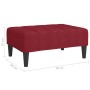 Reposapiés de tela rojo vino tinto 78x56x32 cm de vidaXL, Otomanas - Ref: Foro24-337785, Precio: 66,74 €, Descuento: %