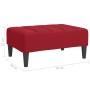 Reposapiés de terciopelo rojo vino tinto 78x56x32 cm de vidaXL, Otomanas - Ref: Foro24-337794, Precio: 76,99 €, Descuento: %