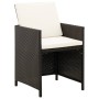 Garden chair and stool set 4 pieces black PE rattan by vidaXL, Garden chairs - Ref: Foro24-316751, Price: 164,11 €, Discount: %