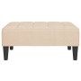 Taburete de tela color crema 78x56x32 cm de vidaXL, Otomanas - Ref: Foro24-337779, Precio: 78,07 €, Descuento: %