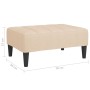 Taburete de tela color crema 78x56x32 cm de vidaXL, Otomanas - Ref: Foro24-337779, Precio: 78,07 €, Descuento: %