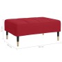 Reposapiés de terciopelo rojo vino tinto 78x56x32 cm de vidaXL, Otomanas - Ref: Foro24-337817, Precio: 70,80 €, Descuento: %