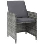 Conjunto de silla de jardín y taburete 4 piezas ratán PE gris de vidaXL, Sillas de jardín - Ref: Foro24-316753, Precio: 281,4...