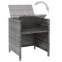 Conjunto de silla de jardín y taburete 4 piezas ratán PE gris de vidaXL, Sillas de jardín - Ref: Foro24-316753, Precio: 281,4...