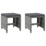 Conjunto de silla de jardín y taburete 4 piezas ratán PE gris de vidaXL, Sillas de jardín - Ref: Foro24-316753, Precio: 281,4...