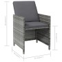 Conjunto de silla de jardín y taburete 4 piezas ratán PE gris de vidaXL, Sillas de jardín - Ref: Foro24-316753, Precio: 281,4...