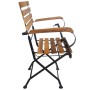 Folding garden chairs 4 pcs solid acacia wood and steel by vidaXL, Garden chairs - Ref: Foro24-316834, Price: 376,52 €, Disco...